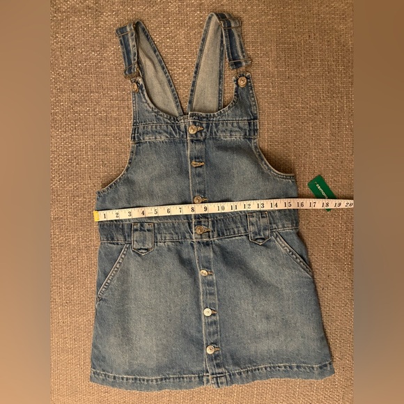FREE PEOPLE EDDIE DENIM OVERALL MINI DRESS SKIRTALL XS NWT - Picture 11 of 15